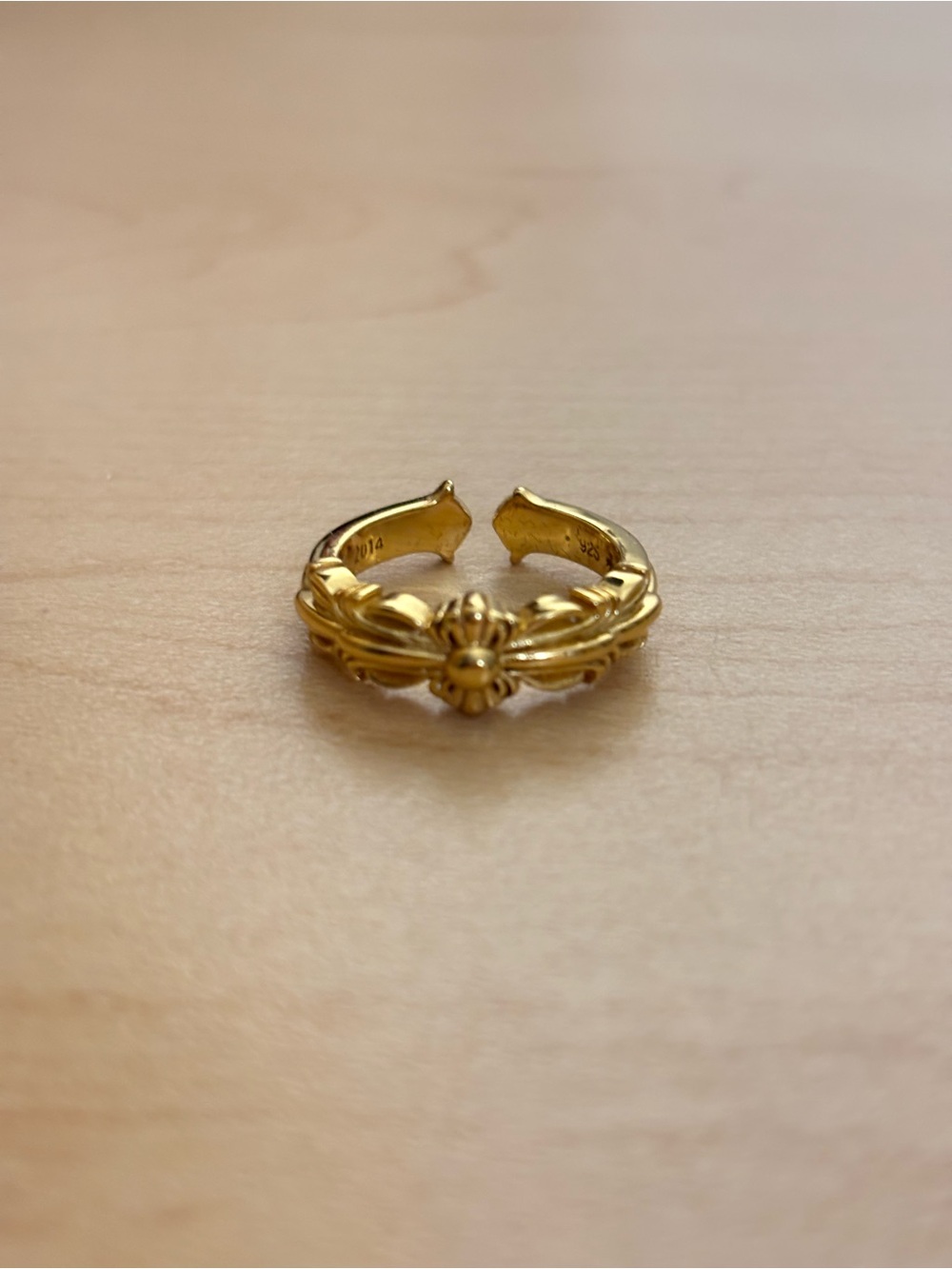 CH Gold Floral Open Band Ring